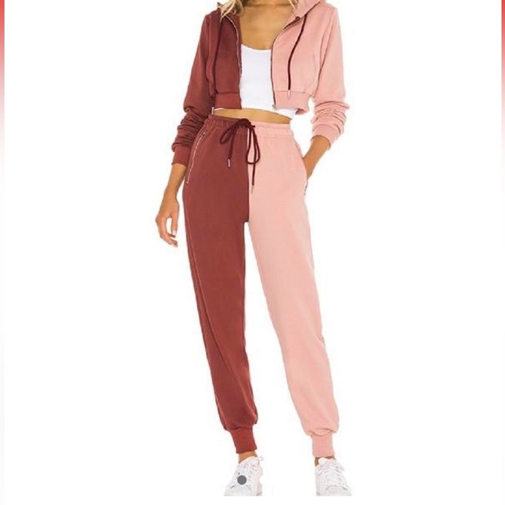 Revolve super down two tone set NWT